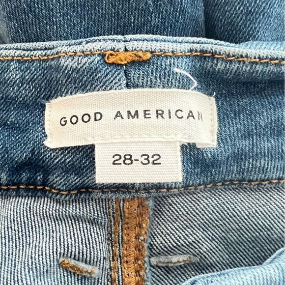 Good American Always Fits Calik Denim New Tags Raw Hem size 28 30 32 - Picture 8 of 9
